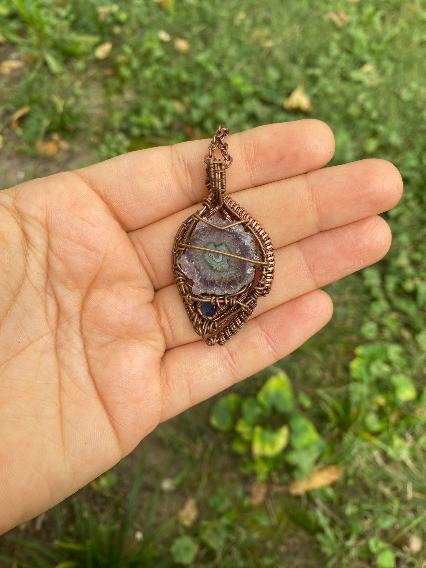 Amethyst Stalactite and Blue Kyanite