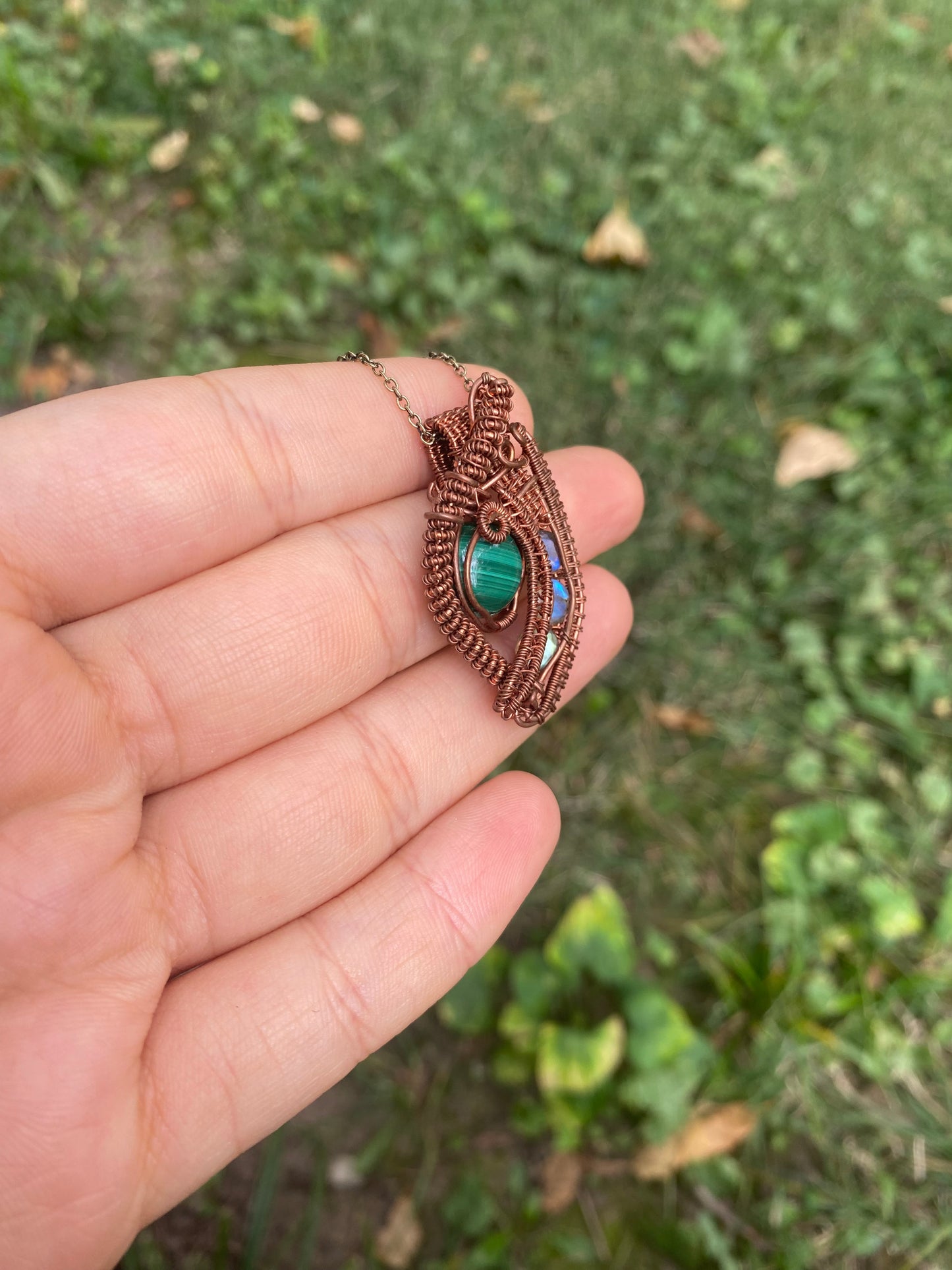 Malachite and Labradorite