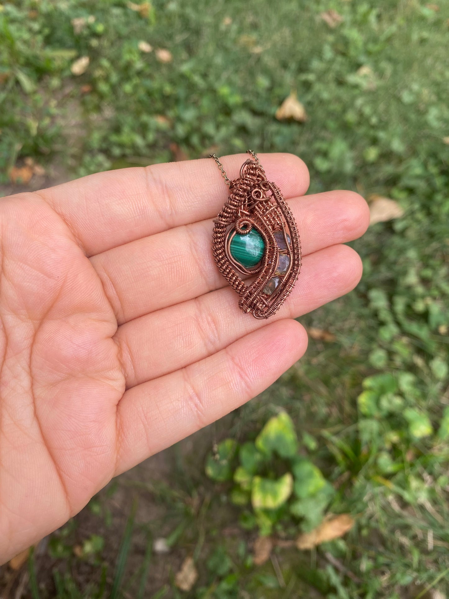 Malachite and Labradorite