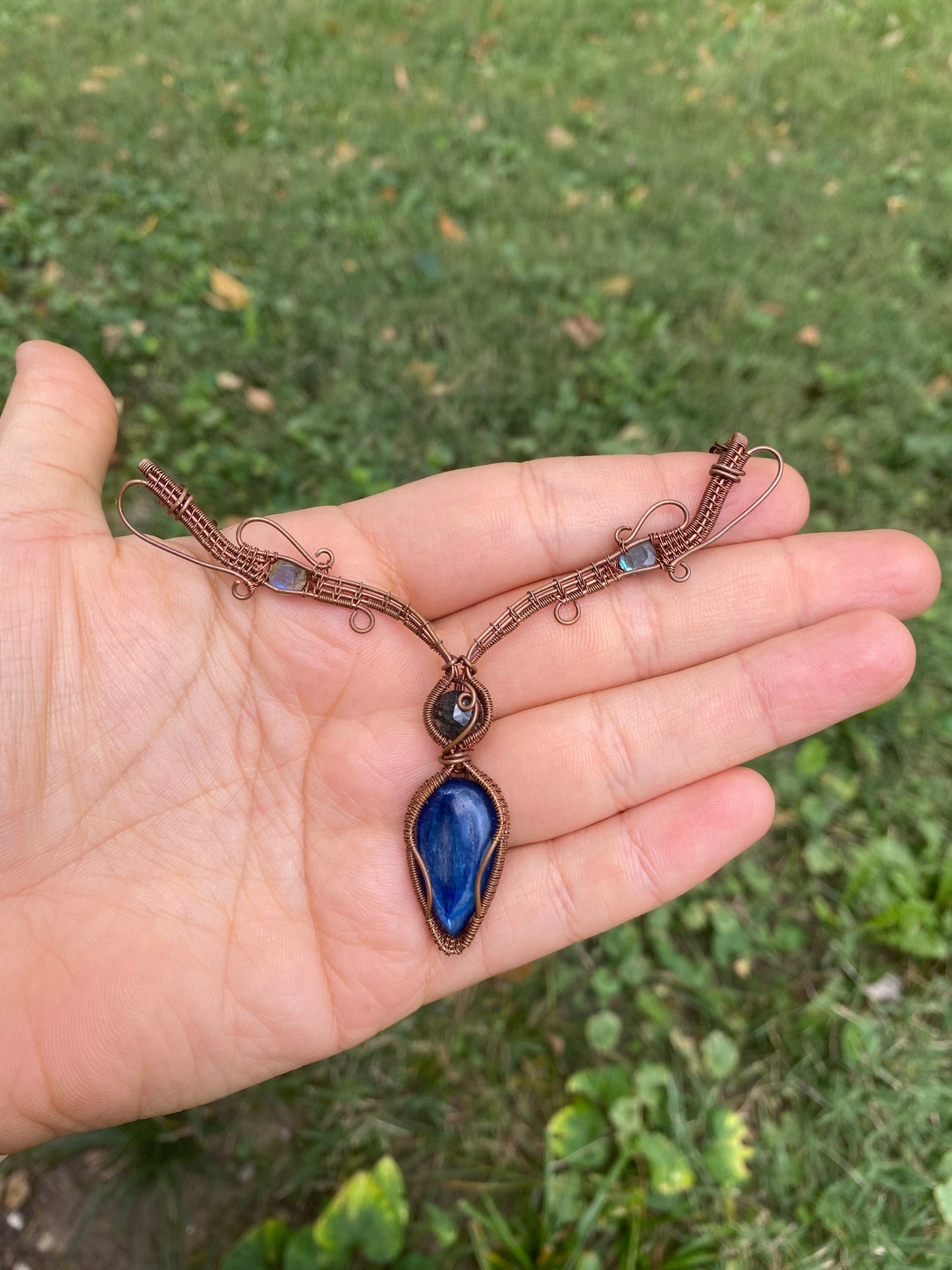 Elven Moss Agate, Labradorite, and Blue Kyanite