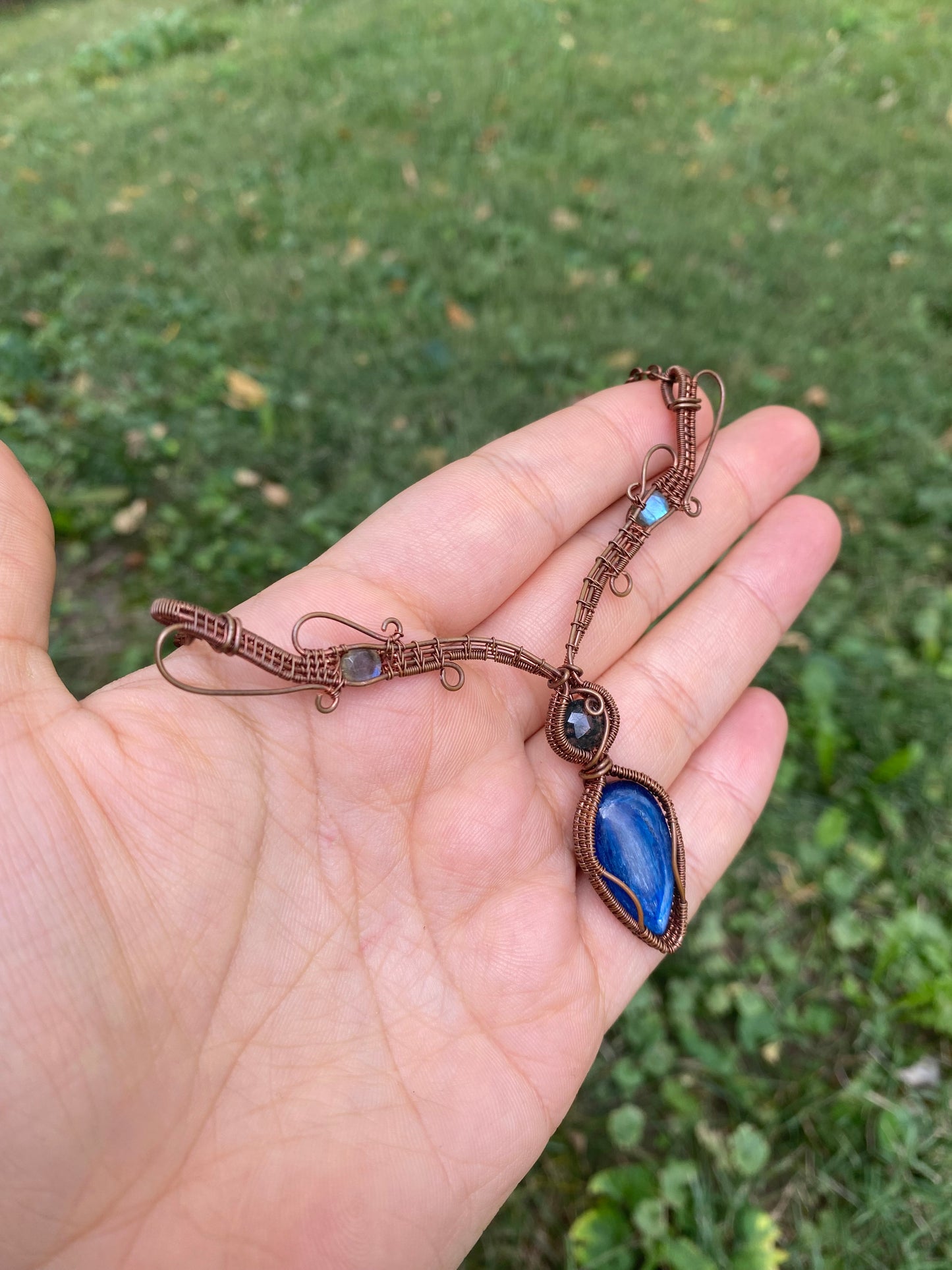 Elven Moss Agate, Labradorite, and Blue Kyanite