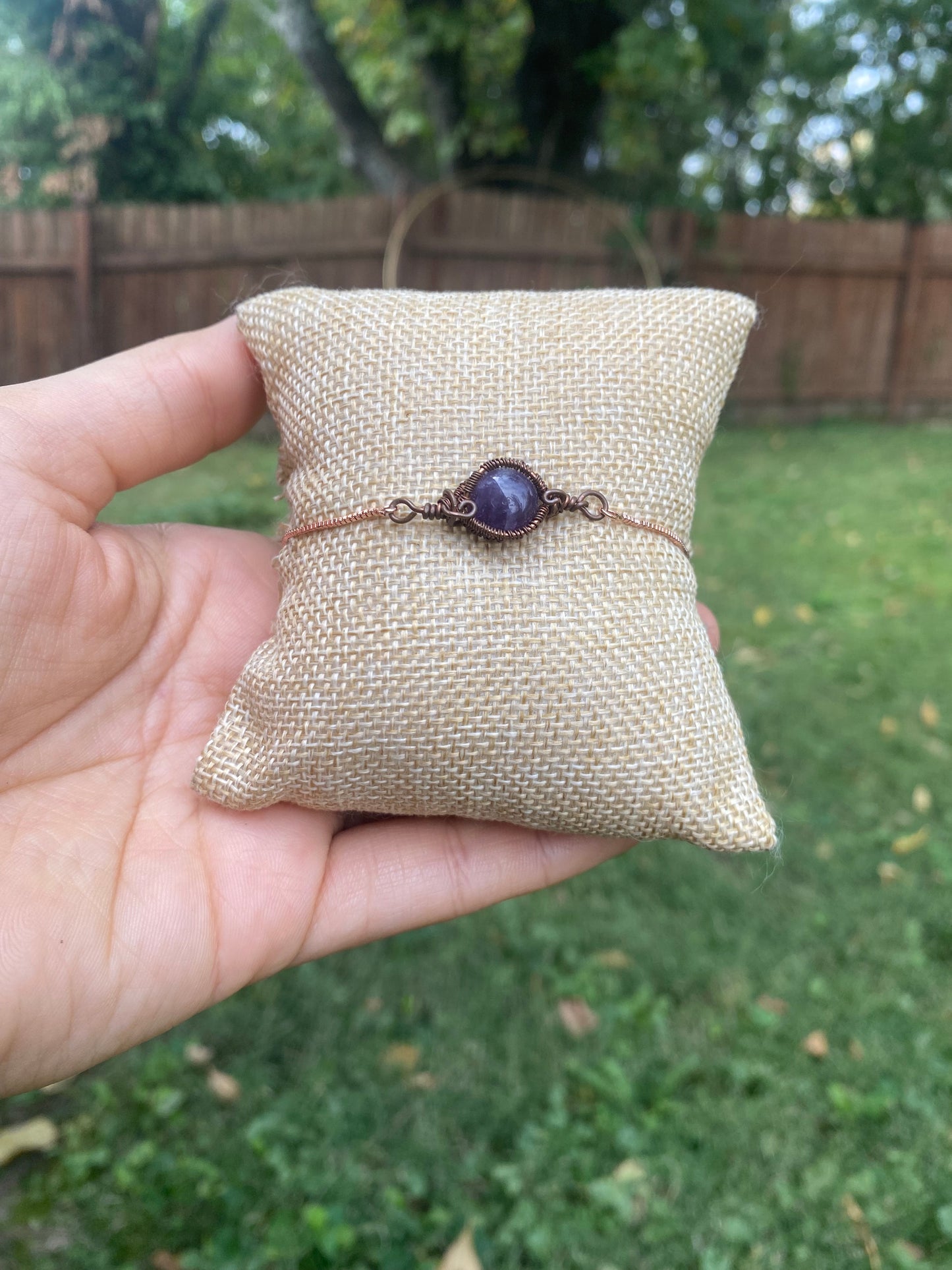 Amethyst Copper Bracelet