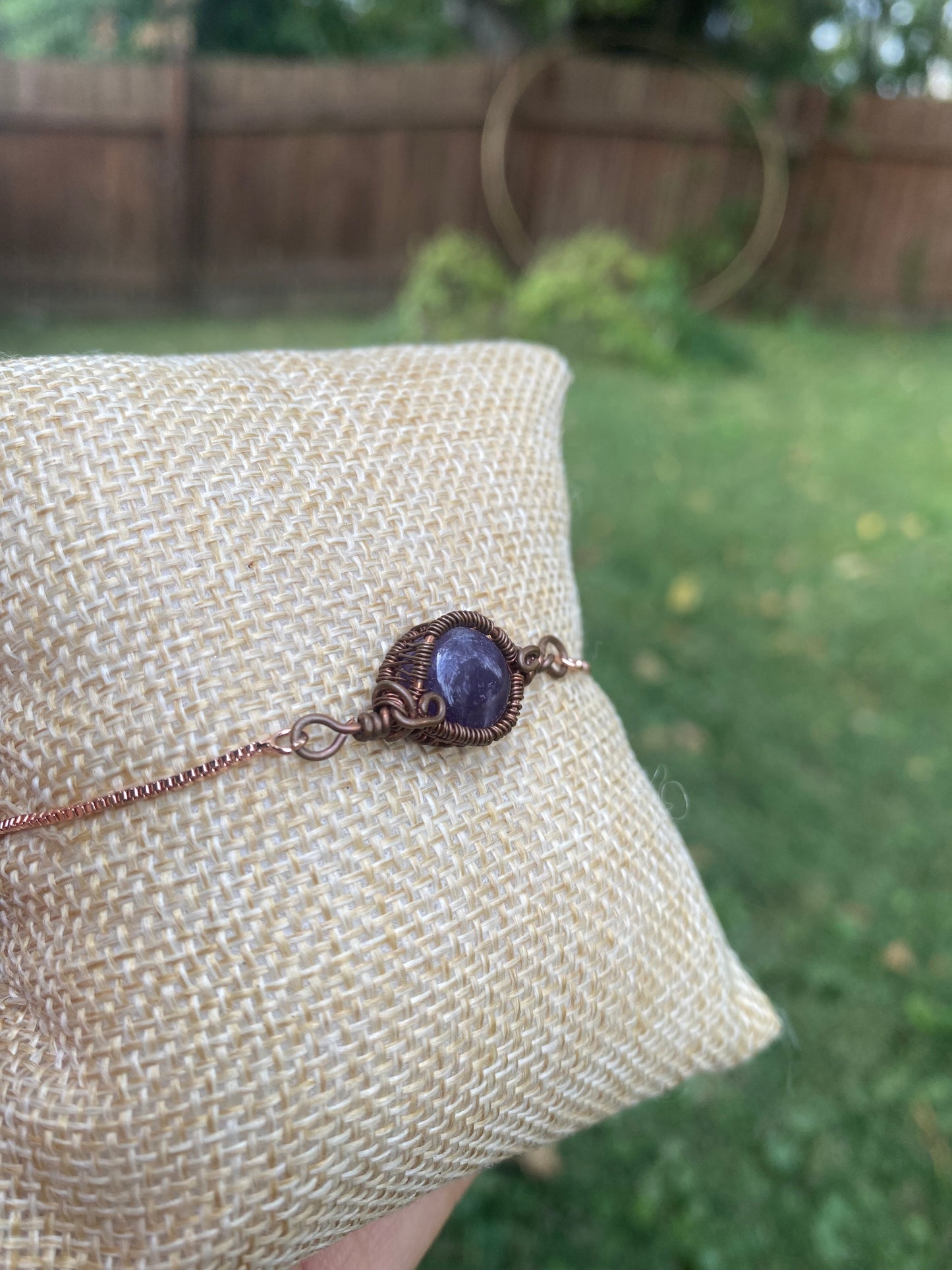 Amethyst Copper Bracelet