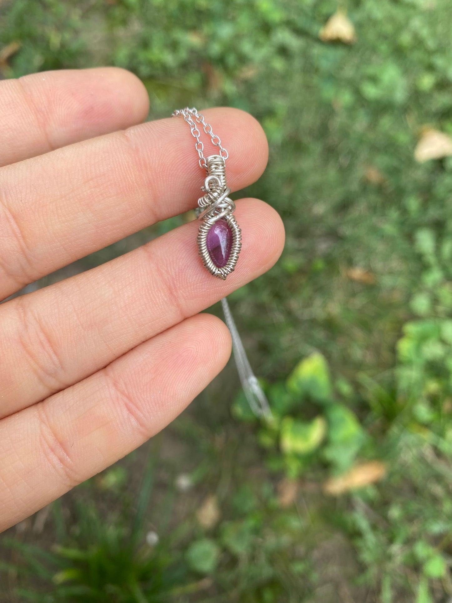 Amethyst Sterling Mini Pendant