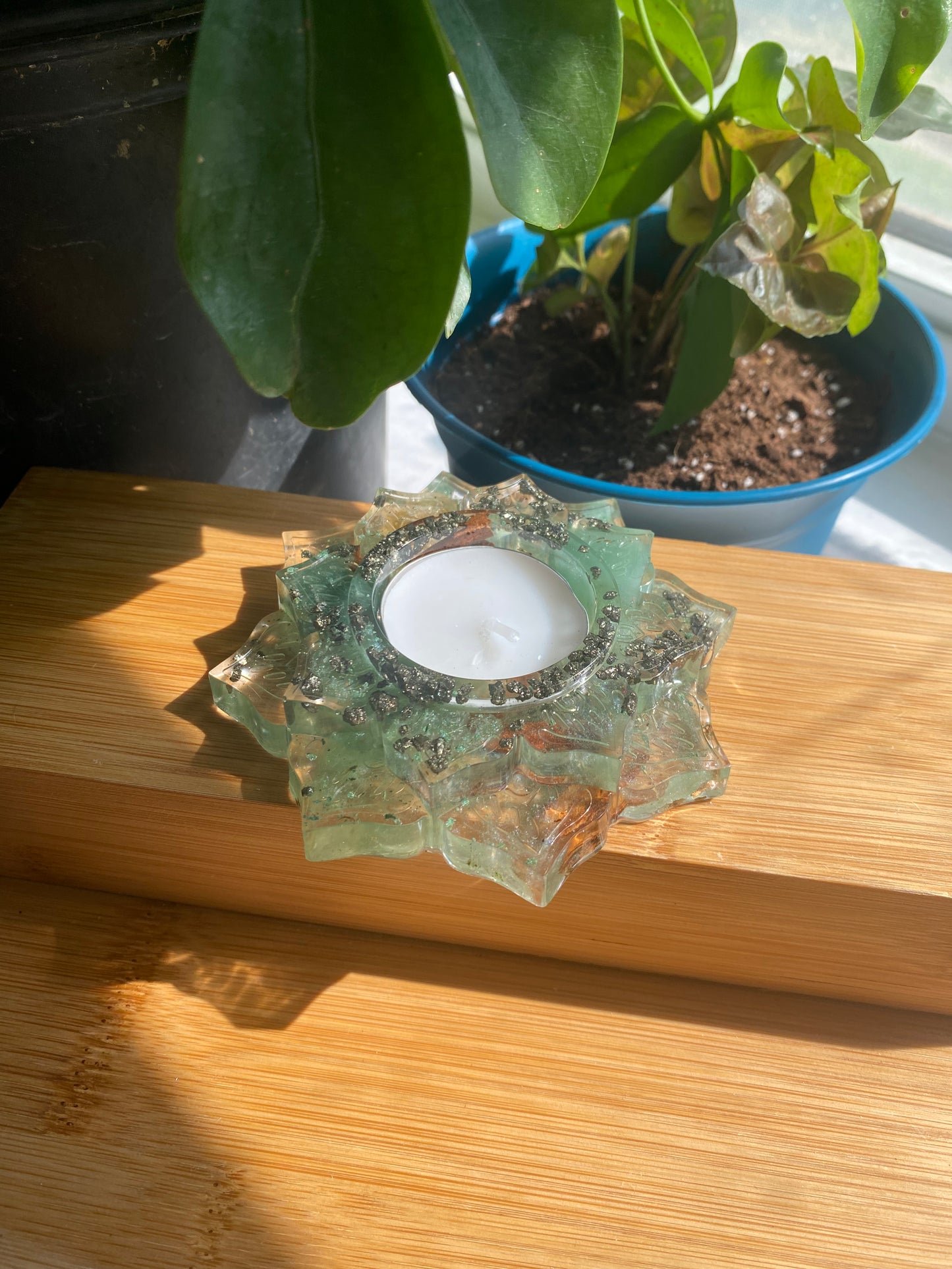 Enchanted Candle Holder: Prosperity and Abundance Crystal Candle Holder