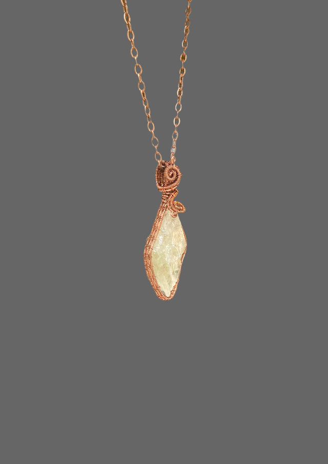 Hiddenite in Copper