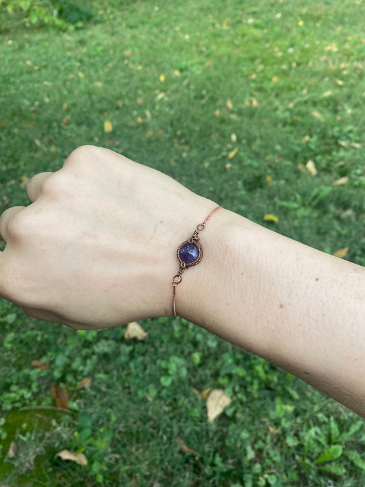Amethyst Copper Bracelet
