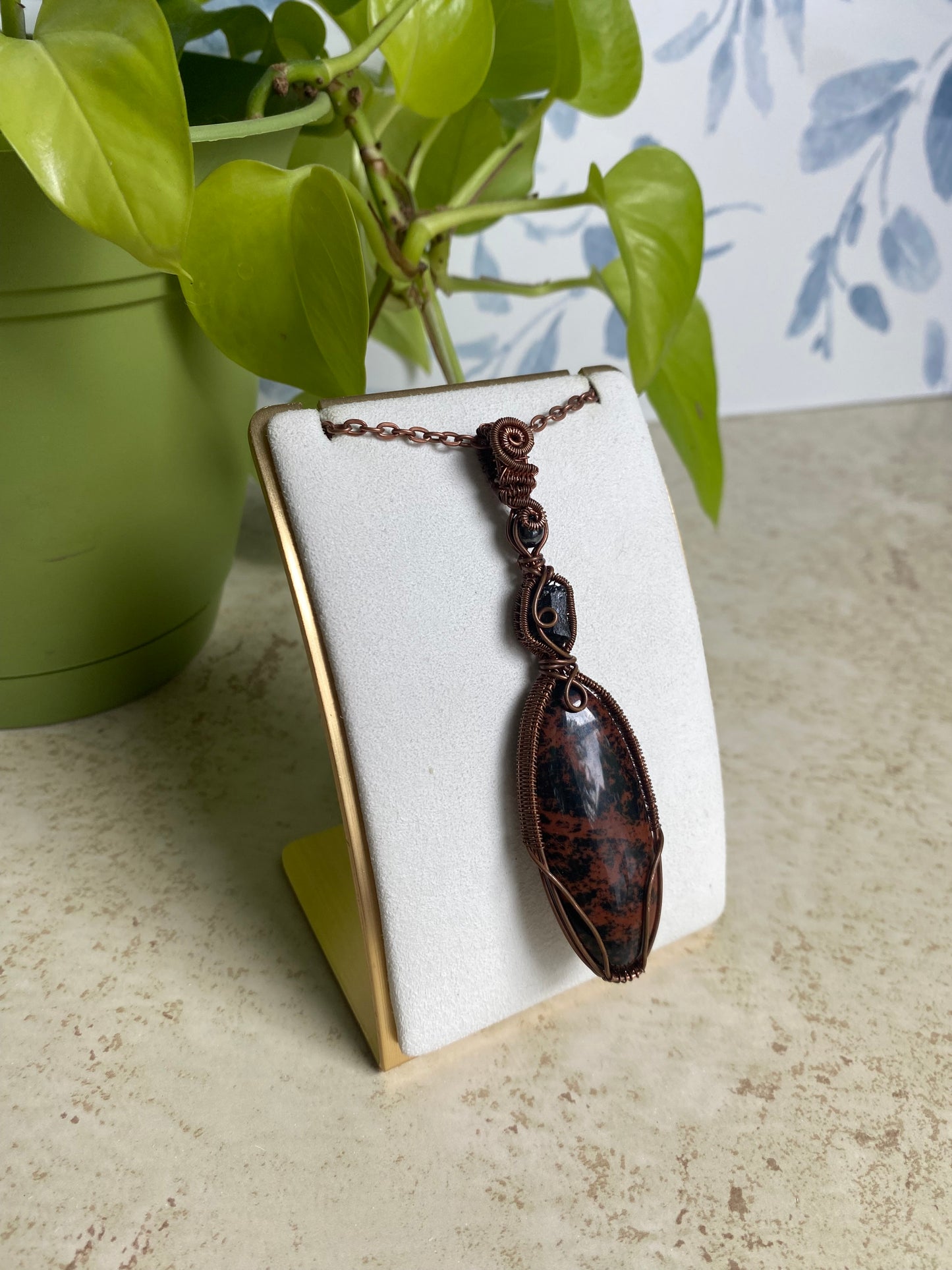 Grounded Triplet Featuring Mahogany Obsidian, Hematite, and Black Tourmaline