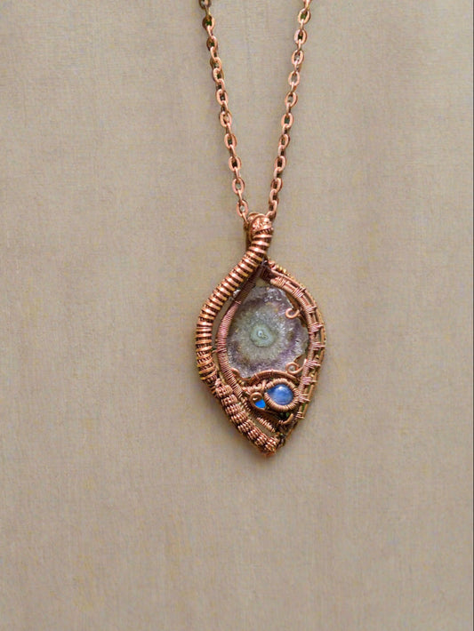 Amethyst Stalactite and Blue Kyanite