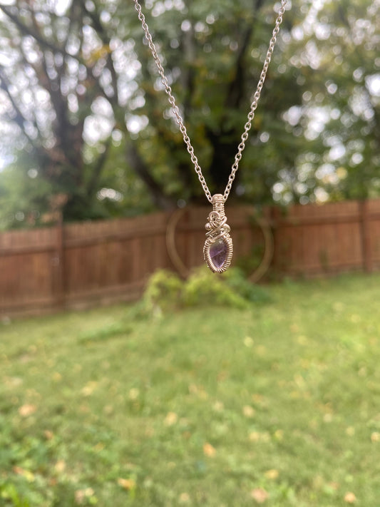 Amethyst Sterling Mini Pendant