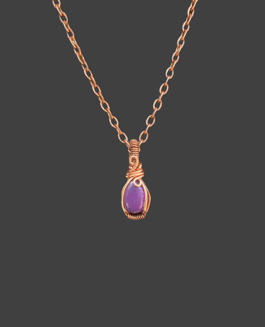 Sugilite Mini Pendant in Copper