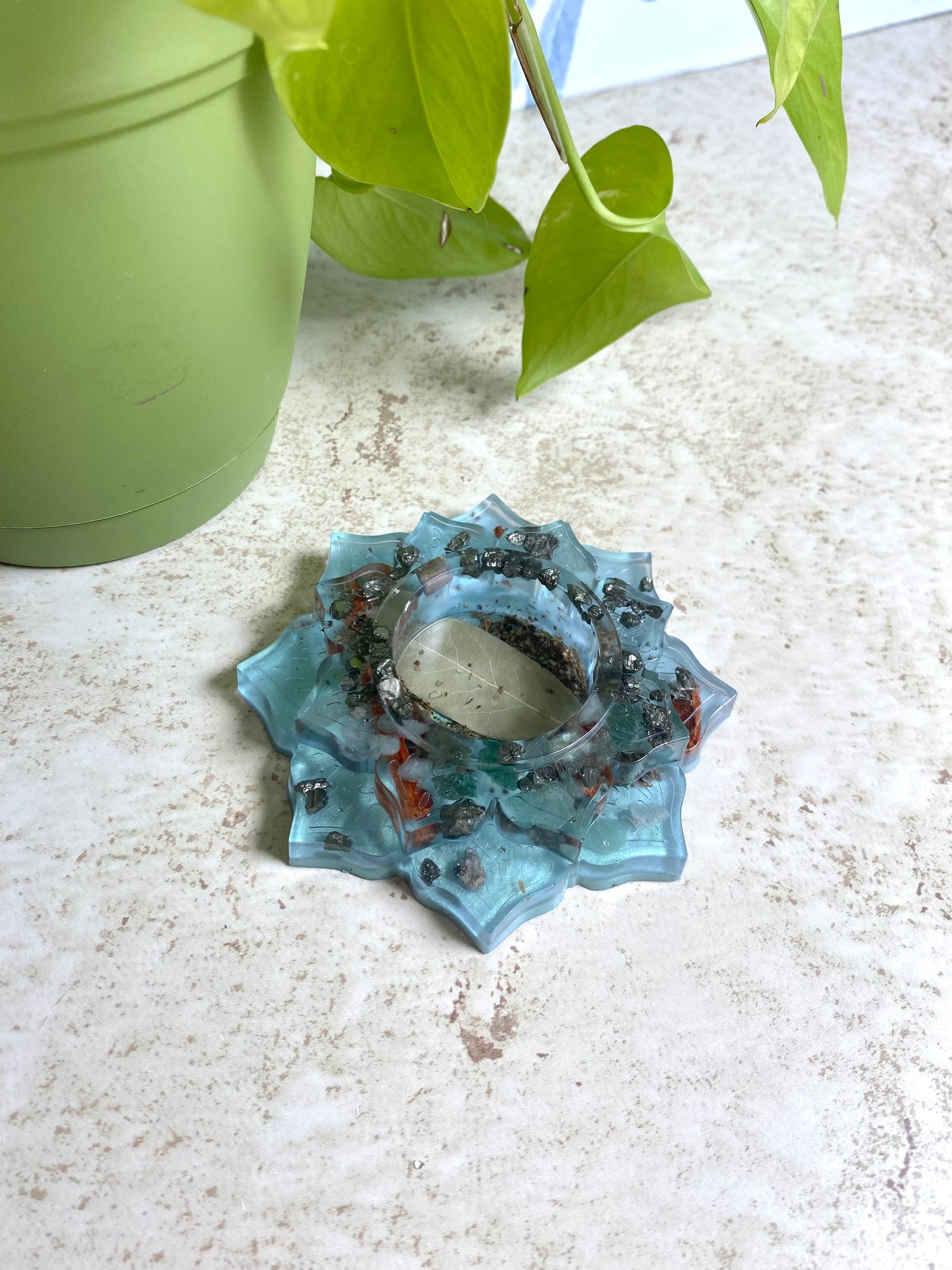 Enchanted Candle Holder: Money Magnet -Prosperity and Abundance Crystal Candle Holder