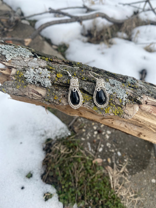 Onyx Crystal Earrings