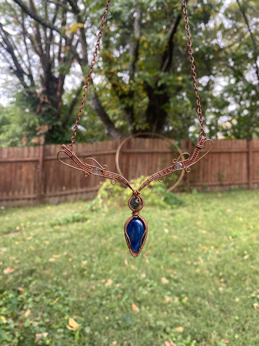 Elven Moss Agate, Labradorite, and Blue Kyanite