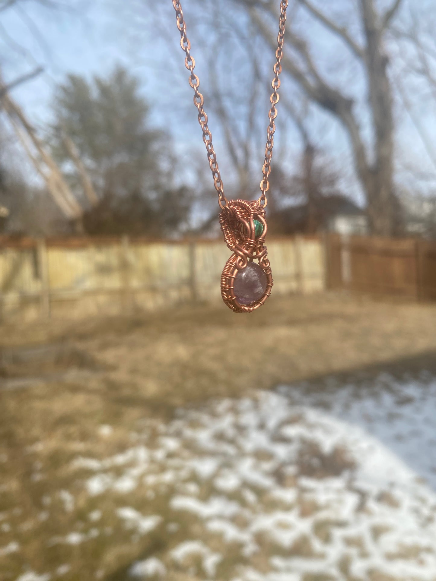 Amethyst and Malachite Mini Wrap