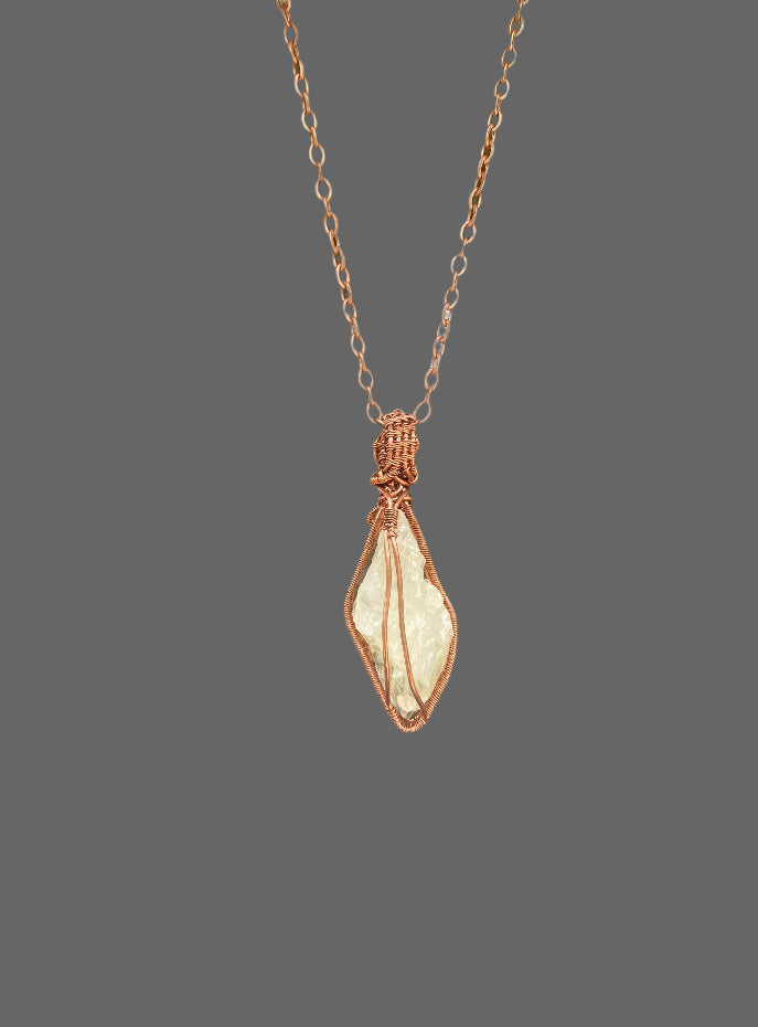 Hiddenite in Copper