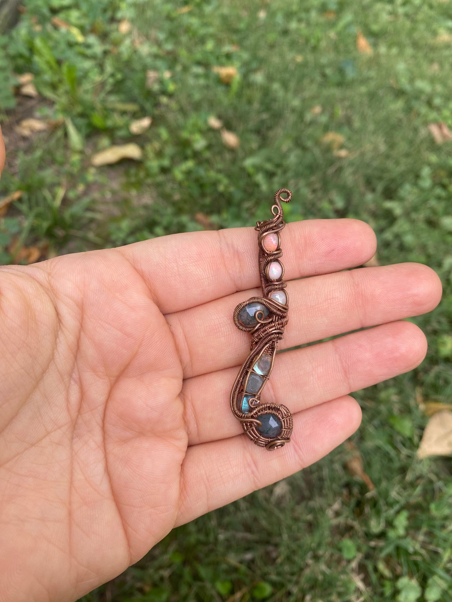 Ethiopian Opal, Moss Agate, and Labradorite