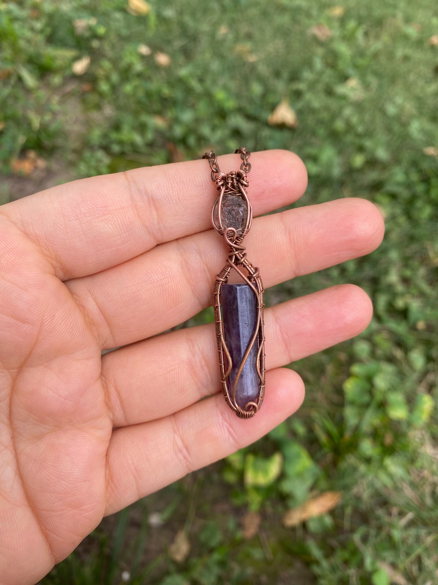 Amethyst and Petroleum Quartz