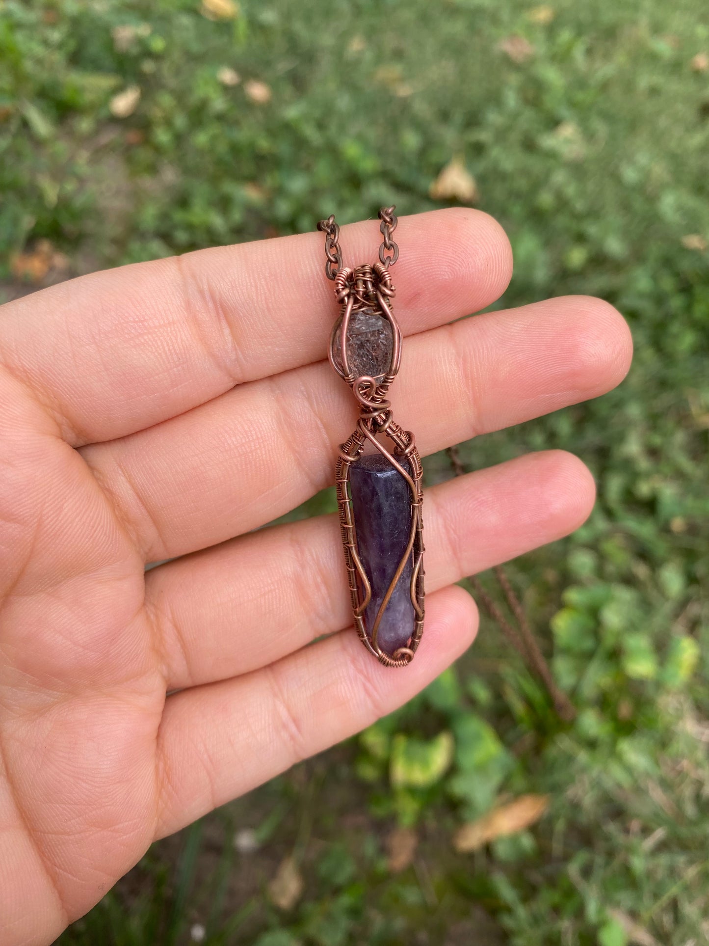 Amethyst and Petroleum Quartz