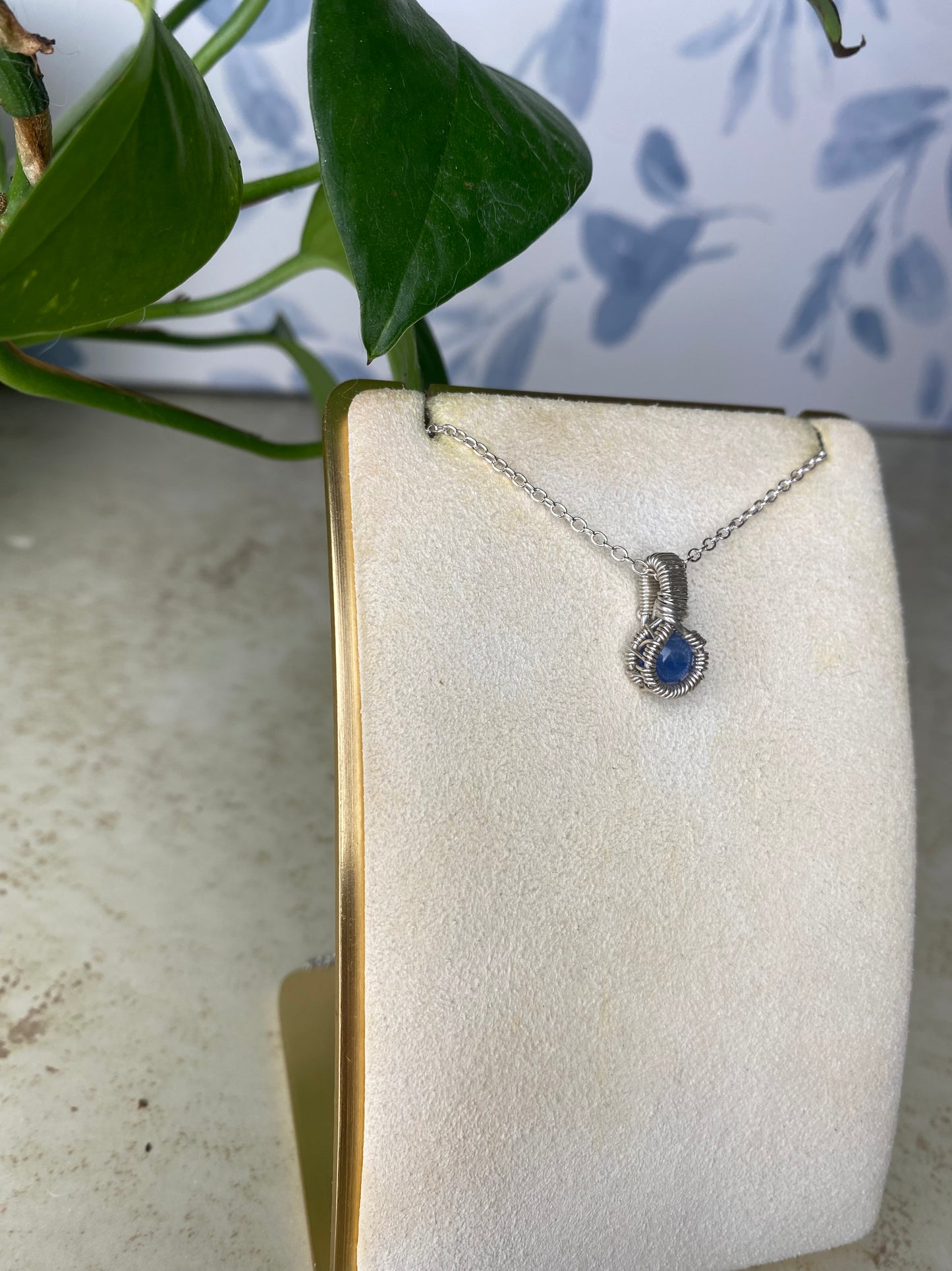 Blue Kyanite Mini Sterling Silver Pendant