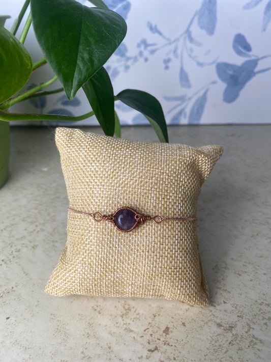 Amethyst Copper Bracelet