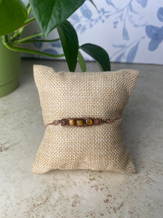 Tigers Eye Copper Bracelet